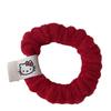 Anillo de pelo de gato con forma de corazón de peluche, etiqueta pequeña, lazo para el pelo, tela de dibujos animados, tendón de goma, accesorios para el cabello