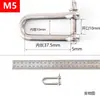 Grillete en D de Acero Inoxidable 304 Grillete en Forma de Arco Hebilla de Elevación Marina Anillo de Conexión para Cable de Acero M4-M38