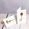 Cartões de Cumprimentos, Cartões Pequenos, Flores de Rosa Secas, Cartões de Bênção para Feriados, Estilo Artístico e Fresco, Pequenos Presentes DIY de Aniversário, Atacado
