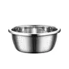 Bacia Atacado de Aço Inoxidável 304 para Cozinha Comercial, Tigela de Mistura Espessa de Aço Inoxidável com Borda Elevada, Recipiente para Temperos, Bacia para Lavar e Escorrer Vegetais