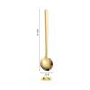 Cuchara Pequeña Redonda de Acero Inoxidable Cuchara para Café Estilo Coreano Cuchara Pequeña Redonda Postre de Alto Valor Cuchara Mezcladora de Barra de Mango Largo Cuchara para Nido de Ave