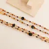 Collar Asimétrico de Cristales y Perlas Estilo Retro Otoño e Invierno Apilable Étnico Diseño de Nicho Cadena para Suéter para Mujer