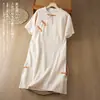Roupas Zen estilo chinês saia de algodão e linho literária retrô comprimento médio estilo budista Zen roupas femininas vestido de freira leiga verão