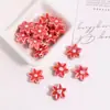 Cuentas cerámicas hexagonales florales de colores estilo coreano para pulseras hechas a mano DIY, colgantes de bolso y accesorios