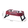 Tigelas dobráveis retrô para gatos e cães, tigelas duplas elevadas com três níveis de altura ajustáveis, tigelas para pets projetadas para proteger o pescoço dos gatos, tigelas com pernas altas