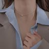 Collar de Cadena de Plata de Ley 925 con Perlas Redondas para Mujer, Cadena Versátil de Clavícula de Moda, Diseño de Nicho de Instagram, Cadena de Cuello Personalizada al por Mayor Y223