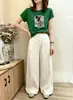 Camiseta de Algodão Canelado 220g Shisanxing Guangzhou para Mulheres, Direto da Fábrica, Corte Justo, Gola Redonda, Manga Curta, Verão, Venda Direta no Atacado