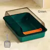 Caja de Arena para Gatos de Gran Tamaño con Nuevo Diseño Bandeja para Arena de Gato Inodoro para Gatos Semicerrado Suministros para Mascotas