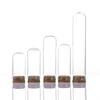 30mm Fabricante Wholesale Diámetro Fondo Redondo Tubo Botella Boca Recta Corcho Vidrio Botella Dispensadora Alto Borosilicato Cordyceps Botella de los Deseos