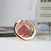 Hebilla de anillo metálica redonda con purpurina y forma de corazón, soporte magnético para coche, adecuado para anillo de funda de teléfono móvil