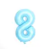 Empaque individual 32 pulgadas medio azul caramelo polvo globo de película de aluminio digital globo azul claro polvo claro decoración de cumpleaños