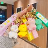Chaveiro Criativo de Resina Rosto Gordinho Porquinho Fofo Adorável Boneca Pet Pingente para Bolsa de Casal Presente para Crianças Ornamento