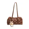 Bolso grande de estilo relajado para mujer, nuevo y versátil de lunares 2026, bolso de hombro de alta gama para el día a día, bolso tote simple