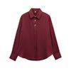 Comercio exterior transfronterizo primavera 2025 nuevo diseño de nicho dorado francés camisa de manga larga para mujer 2138748