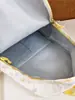 Mochila Estilo Americano Estilo Ins Gris Niebla Degradado con Diseño Dulce y Fresco, Modelo para Parejas para Escuela, Clase, Vacaciones y Viaje
