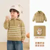 Suéter Meia-Zip Panda Kaka para Meninos Roupas de Inverno para Meninas Tops de Inverno Infantis Roupas de Outono e Inverno para Bebês Tendência