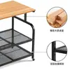 Estante personalizable y móvil para impresora, estante de almacenamiento de varios niveles de pie con altura ajustable, gabinete lateral para escritorio de oficina
