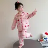 Pijama para Niña Primavera y Otoño 2026 Nuevo Elegante Conjunto de Primavera Infantil Moda Ropa de Casa de Algodón para Bebés Niñas