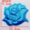 Tamanho pequeno, médio e grande autoadesivo bordado de flor de rosa adesivo de tecido patch branco patch decorativo para roupas flor de tecido acessórios de vestuário