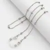 Cordão para óculos de moda europeu e americano corrente torcida corrente para óculos pescoço corrente para máscara anti-perda corrente para máscara de metal atacado