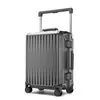 Venta al por mayor del fabricante Maleta Multifuncional con Asa Ancha 20 pulgadas Maleta de Cabina PC Equipaje con Marco de Aluminio para Hombre Estuche de Cuero con Contraseña