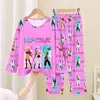 Pijama Infantil 2025 Primavera e Outono Algodão Imitado Manga Longa Conjunto de Roupa de Casa Novo para Meninos e Adolescentes Estudantes