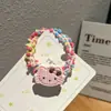 Lindo Peluche de Gato a Cuadros Azules Anillo para el Cabello Dulce Suave Lindo Estilo de Niña Cuerda para el Cabello para Cola de Caballo Accesorios Accesorios para el Cabello Otoño e Invierno Nuevo