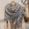 Bufanda de cachemira 140% nueva de estilo europeo y americano para mujer, de invierno, gruesa, cálida, cuadrada, grande, a la moda, combinable y elegante.