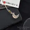 Colgante Ojo de Gato Estrella Luna Destello de Hielo Nuevo Estilo Chino Tendencia Nacional Estrella Luna Colorida Regalo para Niña Accesorios de Joyería Colgante