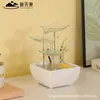 Adornos Creativos de Vidrio con Agua Corriente, Decoración de Alto Nivel para Mueble de TV de Sala de Estar, Adornos de Fortuna para Escritorio de Oficina, Modernos y Sencillos