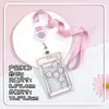 Portatarjetas Transparente Shaker para Hobby Etiqueta de Nombre para Estudiante Tarjeta de Campus Portatarjetas IC En Stock Lanyard para Empleado Funda Protectora para Tarjeta de Identificación de Fábrica