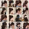 Pinza de Plátano Plegada de Satén para Cola de Caballo Pinza Vertical para Mujer 2026 Nuevo Pinza para el Cabello de Alta Gama Accesorio para el Cabello para la Parte Posterior de la Cabeza para Añadir Volumen Pinza de Garra