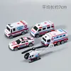 Veículo de engenharia ambulância de incêndio acessórios criativos de panificação para crianças conjunto veículo de resgate helicóptero enfeites de decoração de bolo
