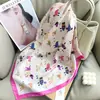 Bufanda Cuadrada Pequeña de Verano 2026 con Estampado de Perro de Dibujos Animados, Pañuelo para la Cabeza Lindo, Bufanda de Seda Versátil Estilo Coreano, Bufanda para el Cuello