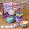 Set de Caja de Regalo de Velas Aromáticas de Cera de Soja Importadas Transfronterizas con Flores Secas, Recuerdos, Regalos de Boda y Cumpleaños, Fragancia Floral, Sin Humo