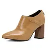 Zapatos de mujer de talla grande para comercio exterior transfronterizo, punta fina, tacón grueso, zapatos de primavera sencillos 2413