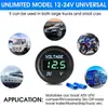 Cargador de Coche Piezas de Modificación de Coche Voltímetro CC Puede Medir Voltaje de 6-60V Voltímetro de Coche de Modificación