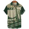 Camisa de Impresión Digital 3D para Hombre Transfronteriza Serie de Estampado Completo Independiente Cardigan Hawaiano LAPARL Hombre