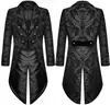 Casaco Medieval Renascentista Steampunk Fraque Traje de Nobre Vampiro Fantasia de Halloween Masculina