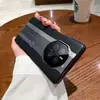 Funda de Teléfono de Cuero Adecuada para Huawei Mate 50rs Edición Porsche 40Pro Piel de Vaca de Primera Capa Carcasa Trasera Electrochapada Estilo Nuevo