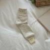 Calcetines de encaje drapeados para niños, de caña media, estilo nicho simple, nuevo producto de primavera, calcetines apilables, color liso, calcetines para estudiantes, estilo coreano, casual