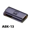 Adaptador HDTV 2.1 Macho a Hembra Uhd8K Alta Definición 180 Grados para Extensión de Conector de Salida de Video de Computadora Set-Top Box