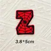 5cmQ Teia de Aranha Gorducha Letra Número Patch de Bordado Autoadesivo Patch Decorativo para Bordado DIY em Diário/Computador Patch de Tecido