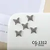 Joias para Nail Art da Nova Série Borboleta, Zircônia Brilhante de Luxo Acessível Borboleta Vazada Cor White K Acessórios de Unha Usáveis