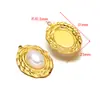 Acero Inoxidable Transfronterizo Flor Punto Diamante Oval Perla Colgante DIY Collar Pulsera Aretes Accesorios Accesorios Mayoreo
