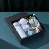 Caja de regalo spot de alta calidad con tapa rectangular de papel Kraft, se puede imprimir logo con bolsa de cartón