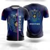 Camiseta Verão 2025 Estilo Quente Emblema Russo Camiseta Masculina Camuflada Roupa Esportiva para Exterior Camiseta Orgulho Manga Curta