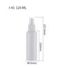 Botella pulverizadora pequeña de HDPE, 30 ml, 50 ml y 100 ml, para maquillaje, perfume, niebla fina blanca dividida, venta al por mayor