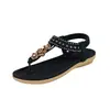 Zapatos de Verano para Mujer Tallas Grandes Sandalias Casuales Bohemias Hechos a Mano con Cuentas Versátiles Ligeros Cómodos Zapatos Planos