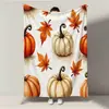 Manta de franela temática de Acción de Gracias más vendida en Amazon, con estampado de hoja de arce y calabaza, manta suave de pelo alto